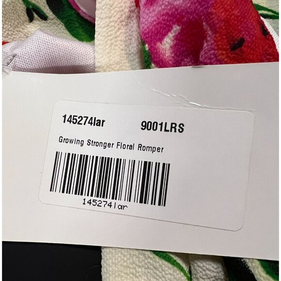 Growing Stronger Floral Romper By Lac Bleu V-Neckline Sleeveless Polyester - Picture 5 of 6